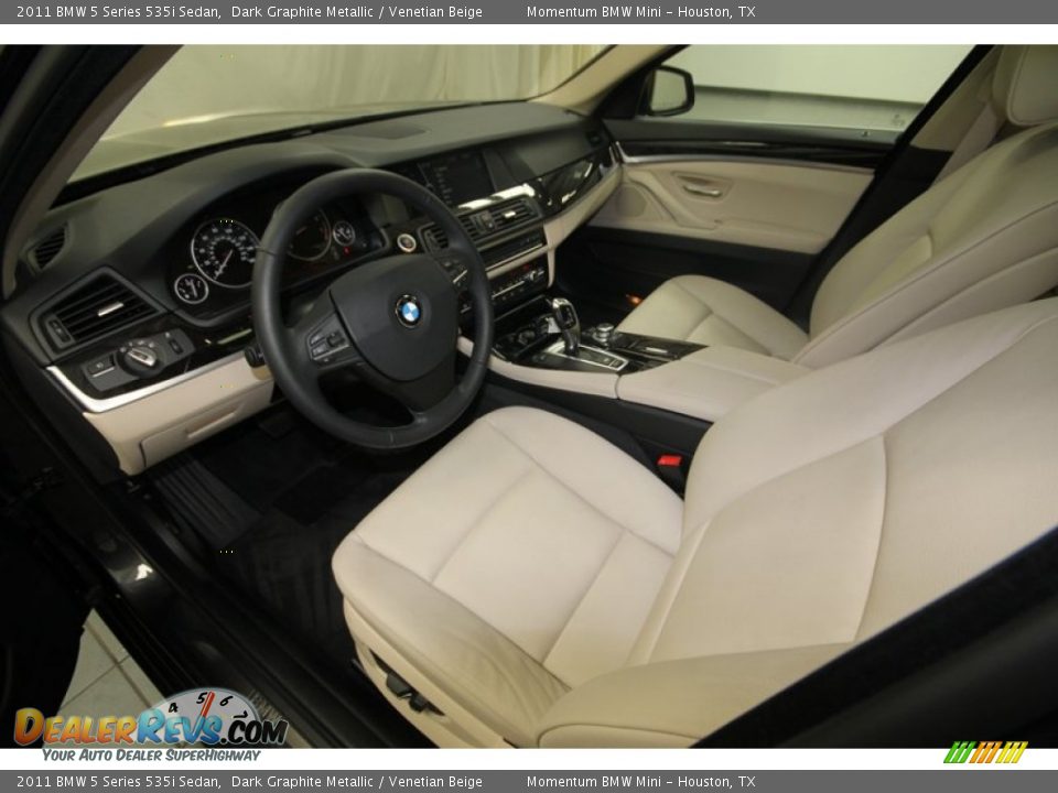 Venetian Beige Interior - 2011 BMW 5 Series 535i Sedan Photo #13