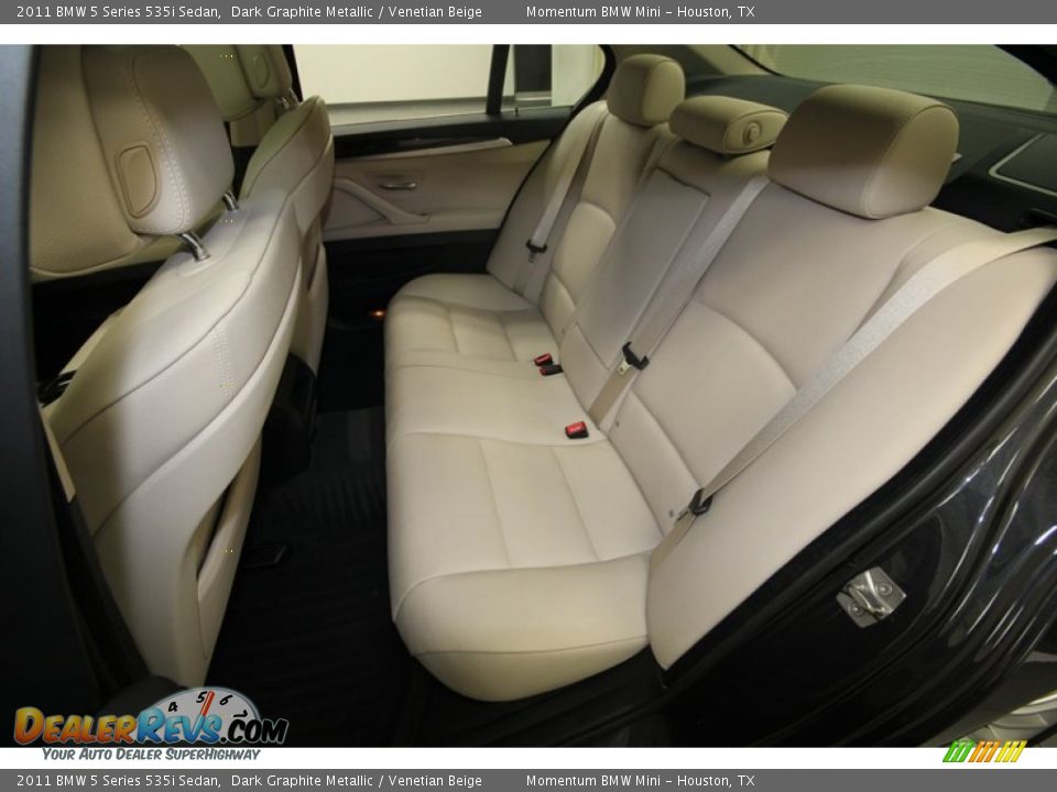 Rear Seat of 2011 BMW 5 Series 535i Sedan Photo #14