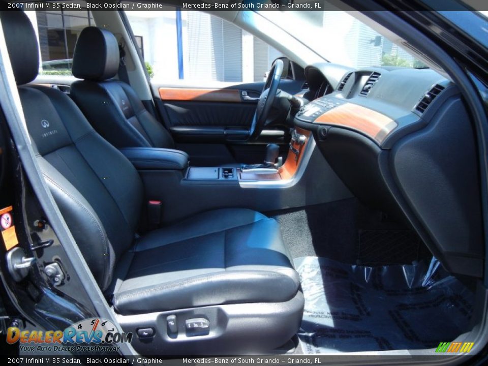 2007 Infiniti M 35 Sedan Black Obsidian / Graphite Photo #16