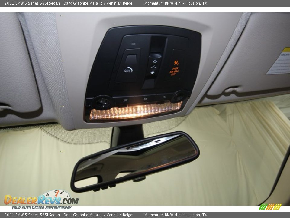 2011 BMW 5 Series 535i Sedan Dark Graphite Metallic / Venetian Beige Photo #20