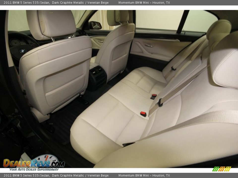 Rear Seat of 2011 BMW 5 Series 535i Sedan Photo #31