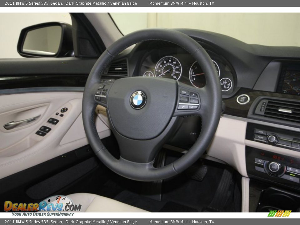 2011 BMW 5 Series 535i Sedan Steering Wheel Photo #33