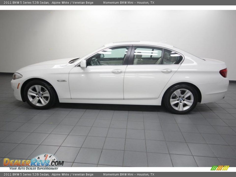 2011 BMW 5 Series 528i Sedan Alpine White / Venetian Beige Photo #2