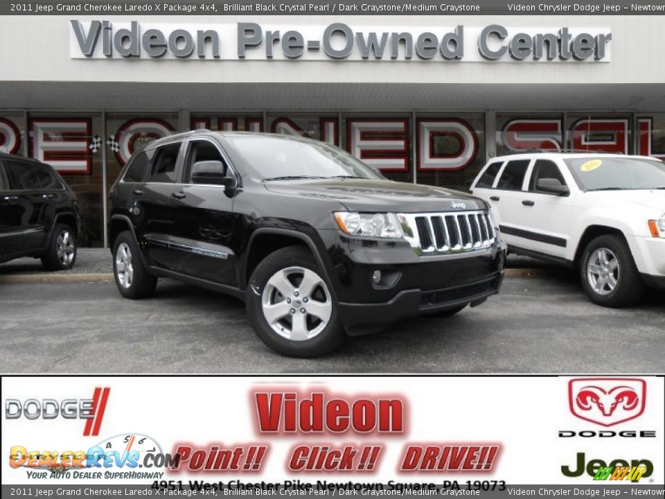 2011 Jeep Grand Cherokee Laredo X Package 4x4 Brilliant Black Crystal Pearl / Dark Graystone/Medium Graystone Photo #1