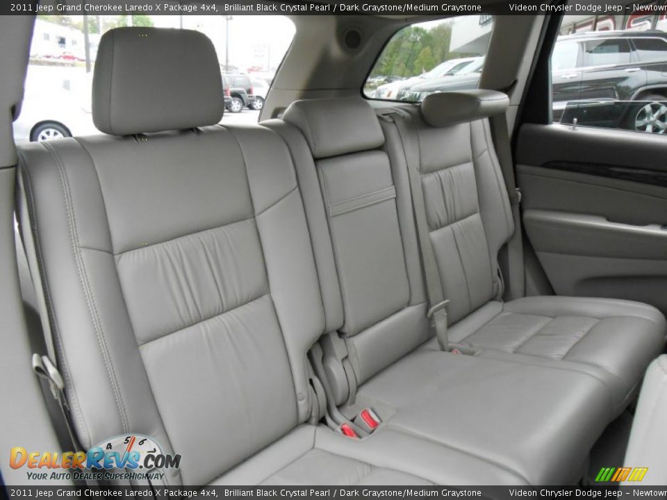 Rear Seat of 2011 Jeep Grand Cherokee Laredo X Package 4x4 Photo #8