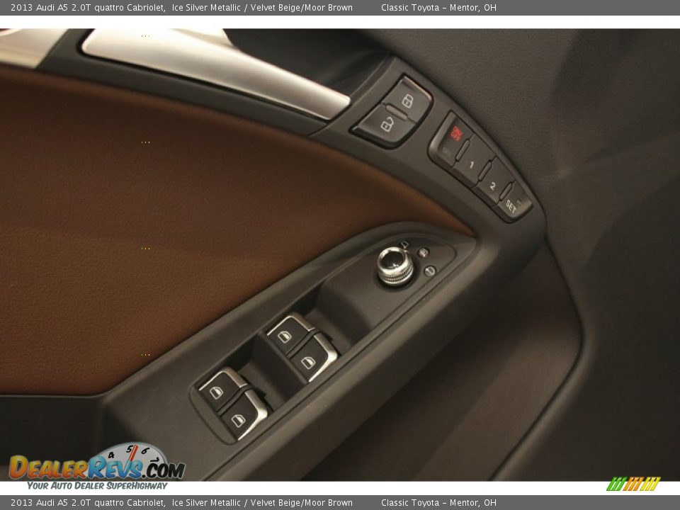 2013 Audi A5 2.0T quattro Cabriolet Ice Silver Metallic / Velvet Beige/Moor Brown Photo #7