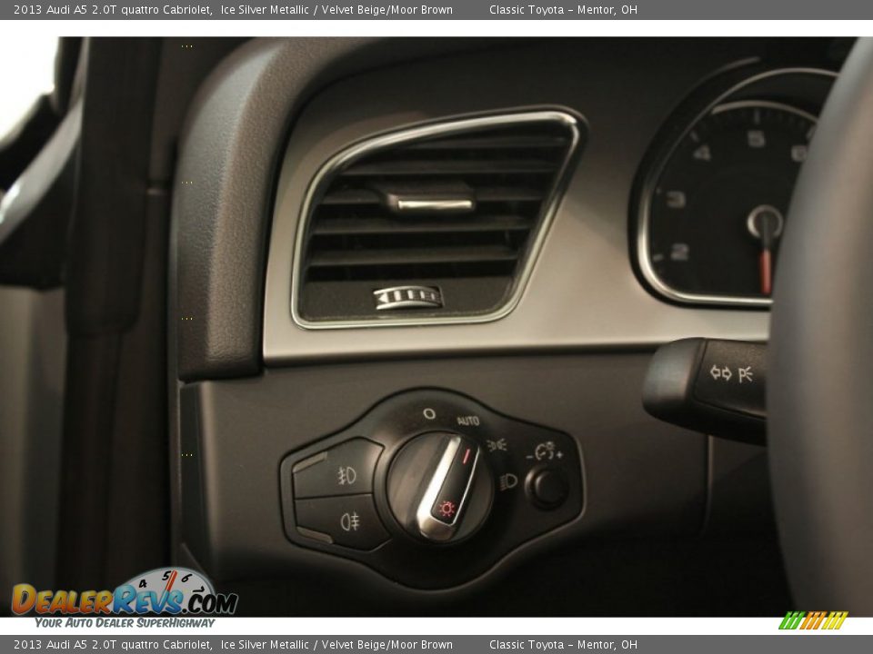 2013 Audi A5 2.0T quattro Cabriolet Ice Silver Metallic / Velvet Beige/Moor Brown Photo #8