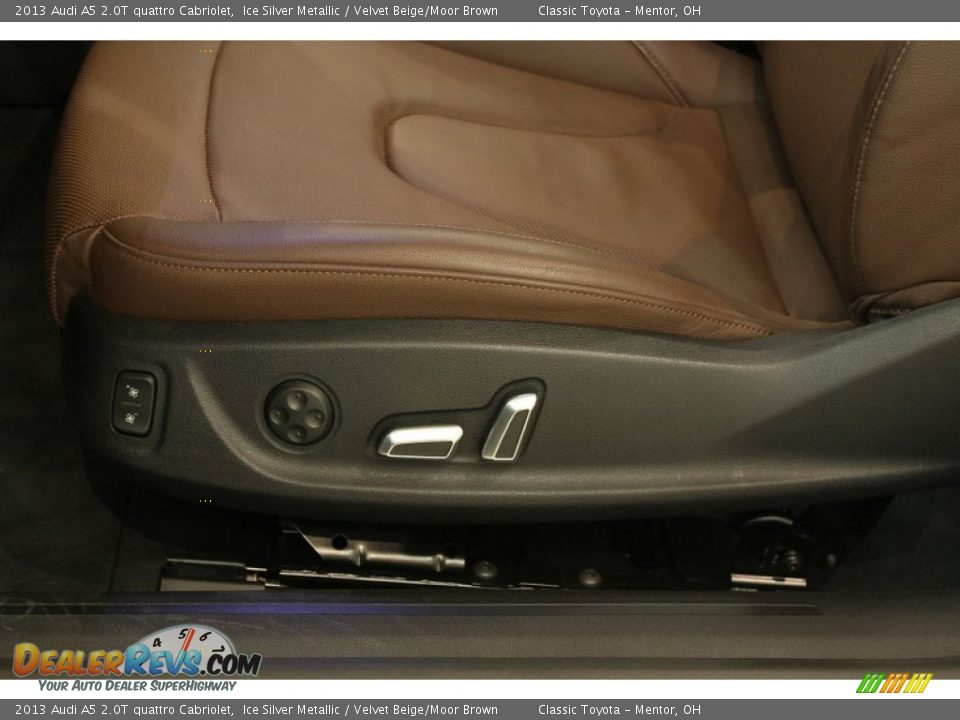 2013 Audi A5 2.0T quattro Cabriolet Ice Silver Metallic / Velvet Beige/Moor Brown Photo #10
