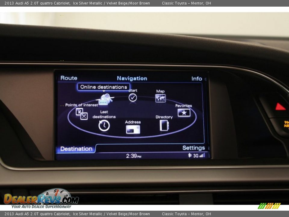 2013 Audi A5 2.0T quattro Cabriolet Ice Silver Metallic / Velvet Beige/Moor Brown Photo #19
