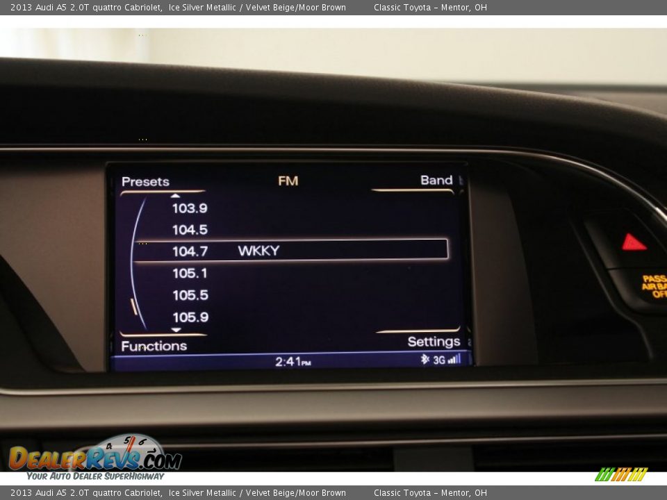 2013 Audi A5 2.0T quattro Cabriolet Ice Silver Metallic / Velvet Beige/Moor Brown Photo #25