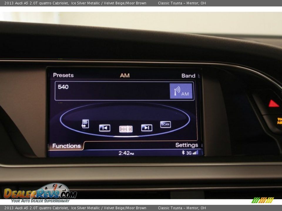 2013 Audi A5 2.0T quattro Cabriolet Ice Silver Metallic / Velvet Beige/Moor Brown Photo #28