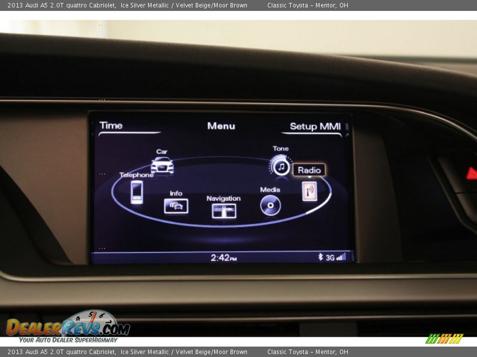 2013 Audi A5 2.0T quattro Cabriolet Ice Silver Metallic / Velvet Beige/Moor Brown Photo #29