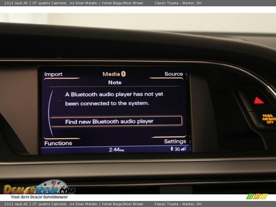 2013 Audi A5 2.0T quattro Cabriolet Ice Silver Metallic / Velvet Beige/Moor Brown Photo #34