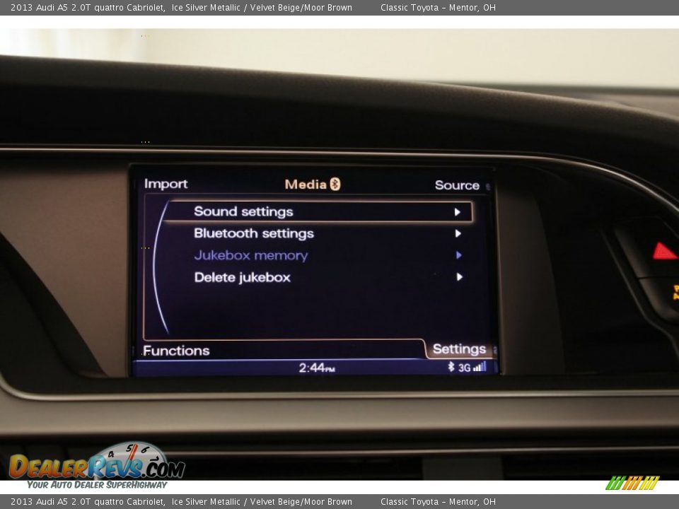 2013 Audi A5 2.0T quattro Cabriolet Ice Silver Metallic / Velvet Beige/Moor Brown Photo #35