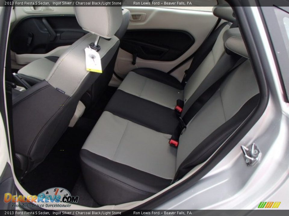 2013 Ford Fiesta S Sedan Ingot Silver / Charcoal Black/Light Stone Photo #13