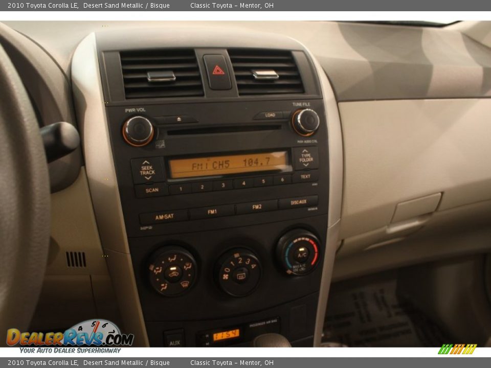 2010 Toyota Corolla LE Desert Sand Metallic / Bisque Photo #8