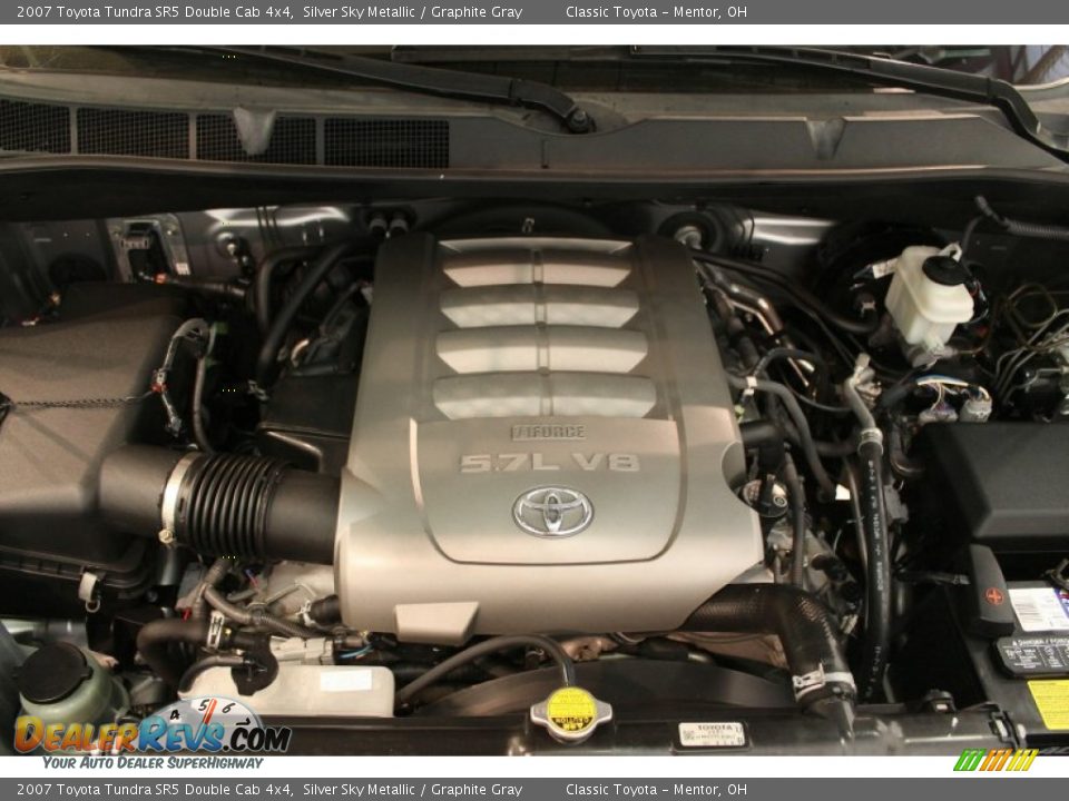 2007 Toyota Tundra SR5 Double Cab 4x4 Silver Sky Metallic / Graphite Gray Photo #14
