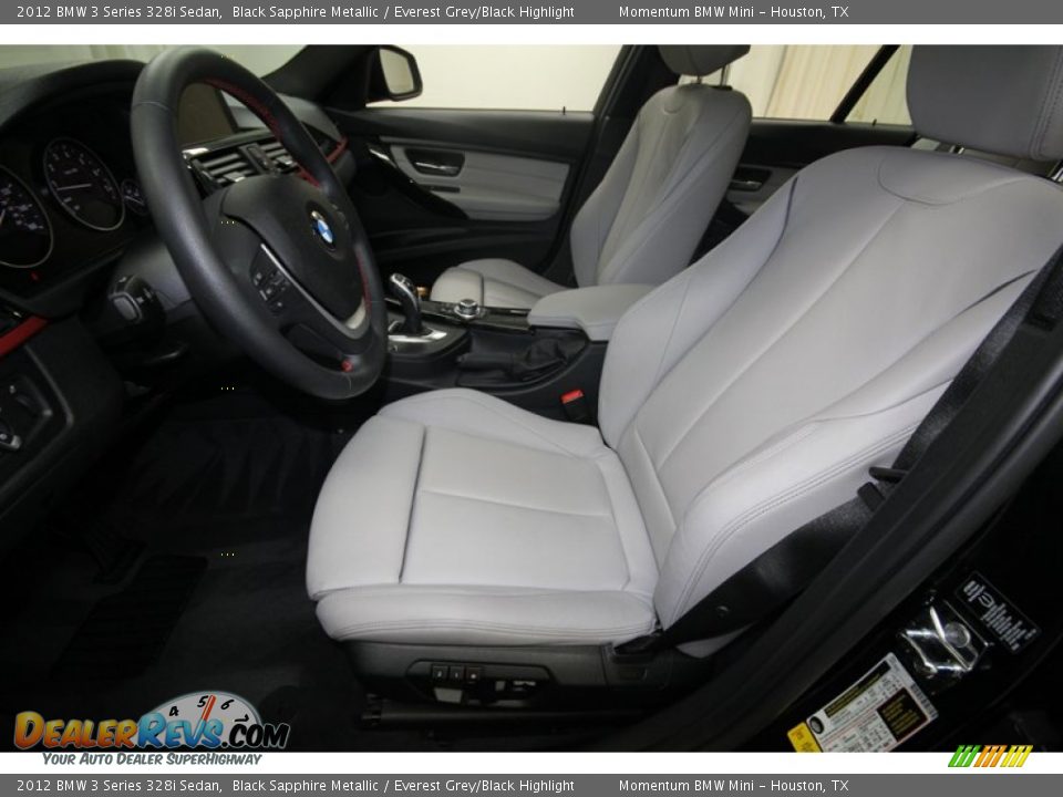 Everest Grey/Black Highlight Interior - 2012 BMW 3 Series 328i Sedan Photo #3