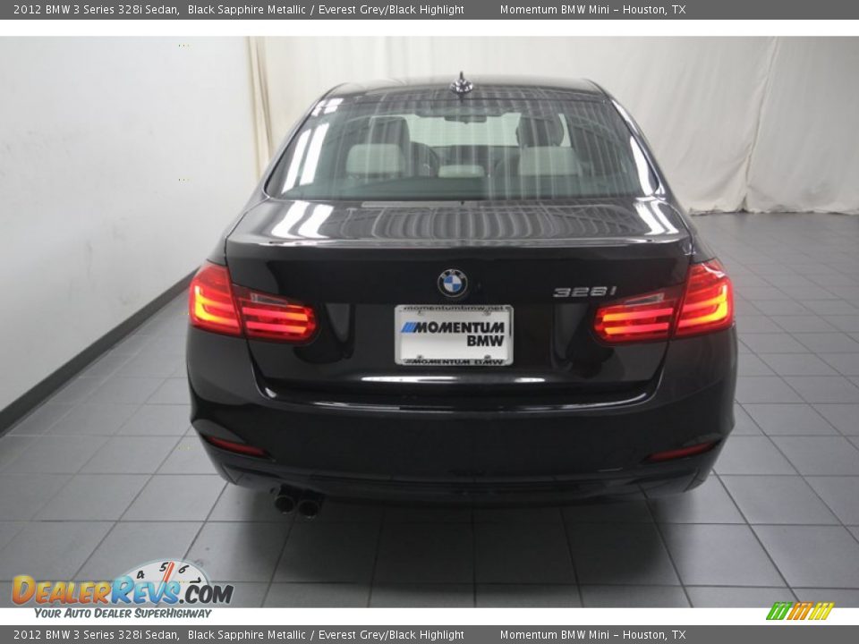 2012 BMW 3 Series 328i Sedan Black Sapphire Metallic / Everest Grey/Black Highlight Photo #12