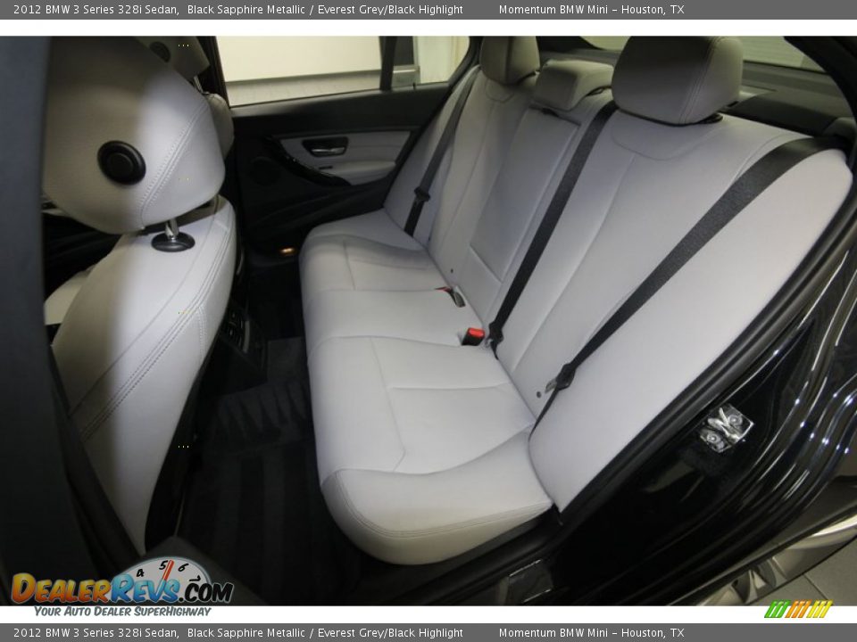 2012 BMW 3 Series 328i Sedan Black Sapphire Metallic / Everest Grey/Black Highlight Photo #14