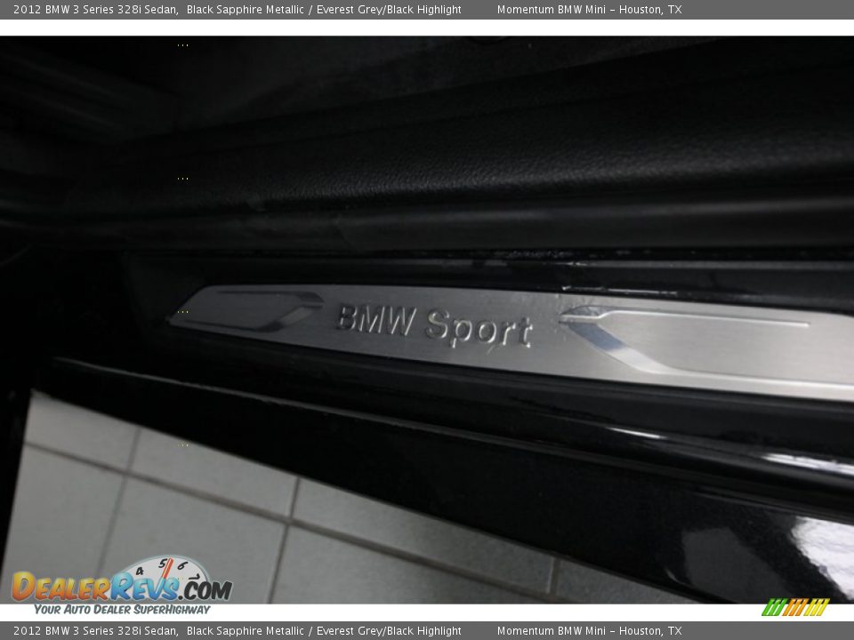 2012 BMW 3 Series 328i Sedan Black Sapphire Metallic / Everest Grey/Black Highlight Photo #18