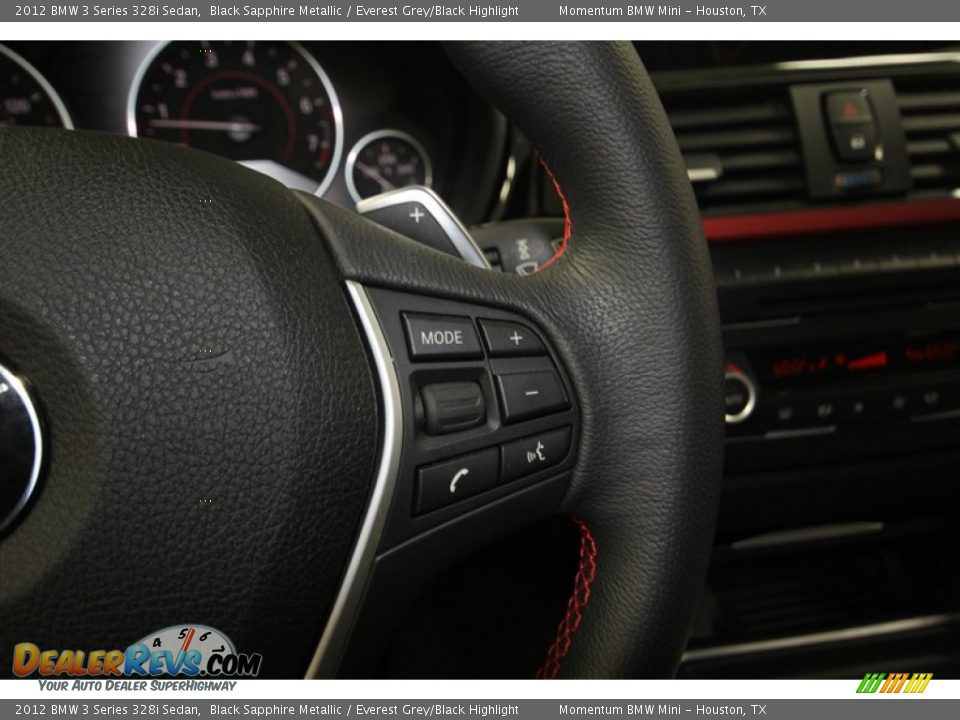 2012 BMW 3 Series 328i Sedan Black Sapphire Metallic / Everest Grey/Black Highlight Photo #28