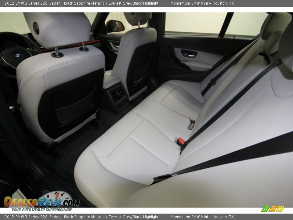 2012 BMW 3 Series 328i Sedan Black Sapphire Metallic / Everest Grey/Black Highlight Photo #31
