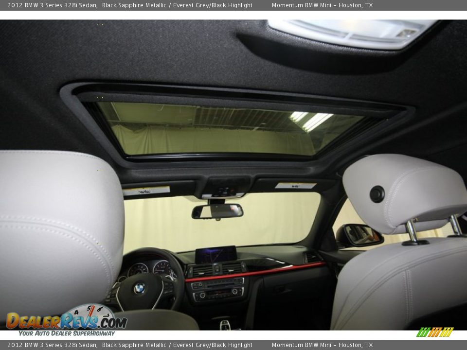 2012 BMW 3 Series 328i Sedan Black Sapphire Metallic / Everest Grey/Black Highlight Photo #35