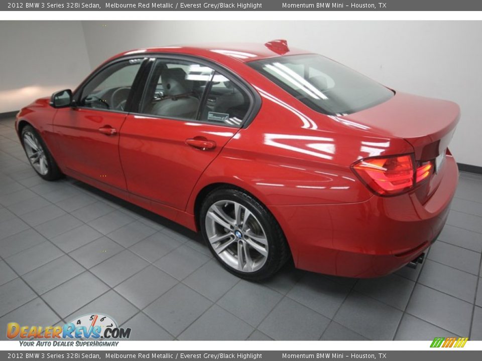 2012 BMW 3 Series 328i Sedan Melbourne Red Metallic / Everest Grey/Black Highlight Photo #5