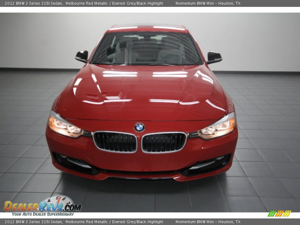 2012 BMW 3 Series 328i Sedan Melbourne Red Metallic / Everest Grey/Black Highlight Photo #6