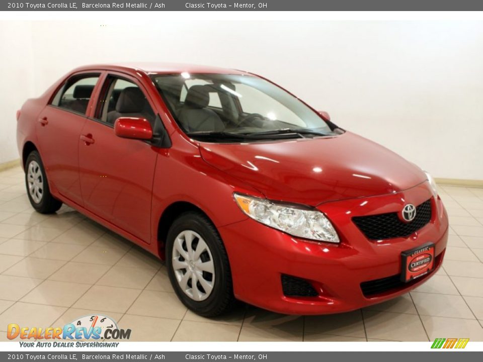 2010 Toyota Corolla LE Barcelona Red Metallic / Ash Photo #1
