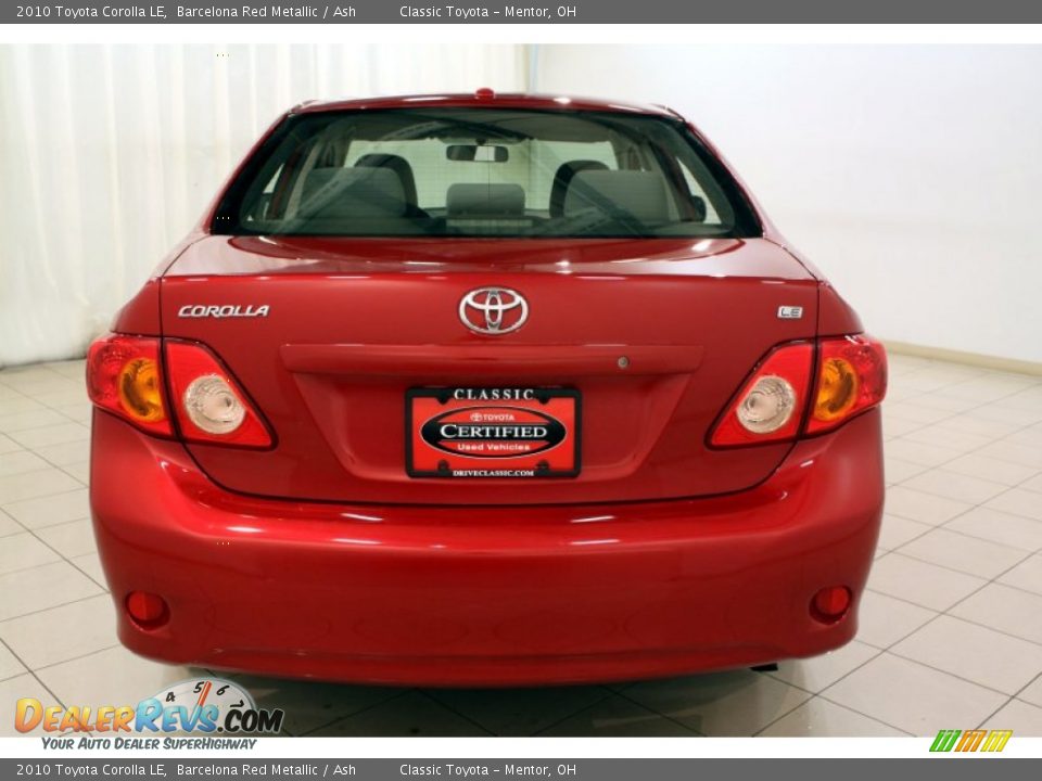 2010 Toyota Corolla LE Barcelona Red Metallic / Ash Photo #12