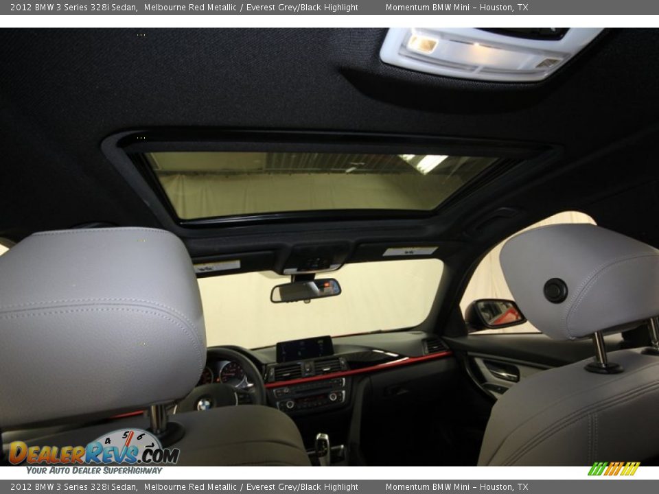 2012 BMW 3 Series 328i Sedan Melbourne Red Metallic / Everest Grey/Black Highlight Photo #34