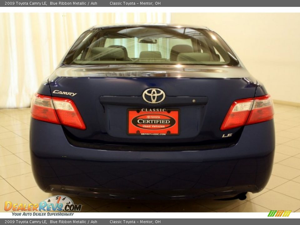 2009 Toyota Camry LE Blue Ribbon Metallic / Ash Photo #14