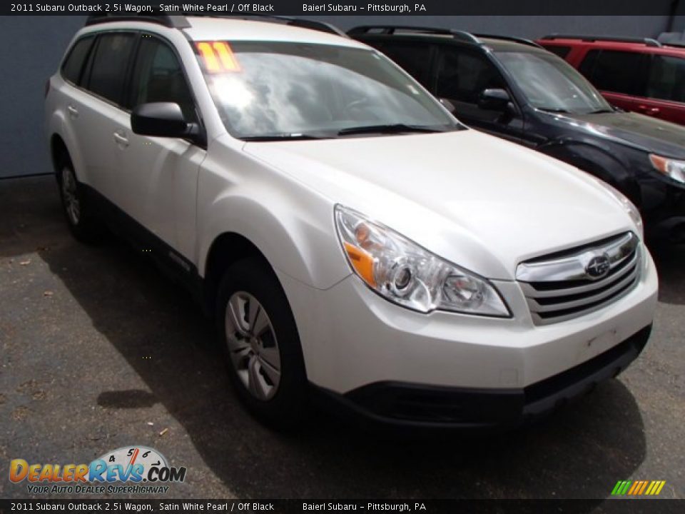 2011 Subaru Outback 2.5i Wagon Satin White Pearl / Off Black Photo #1