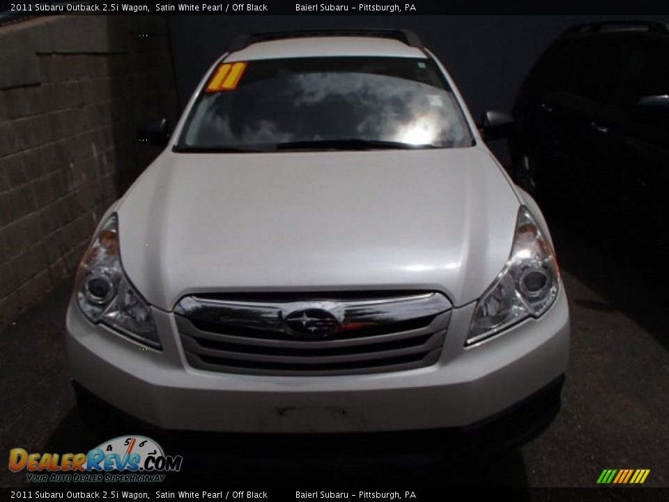 2011 Subaru Outback 2.5i Wagon Satin White Pearl / Off Black Photo #2