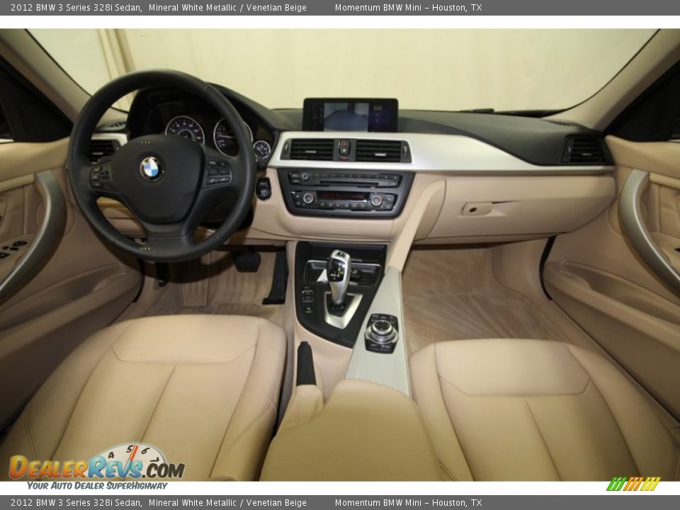 2012 BMW 3 Series 328i Sedan Mineral White Metallic / Venetian Beige Photo #4