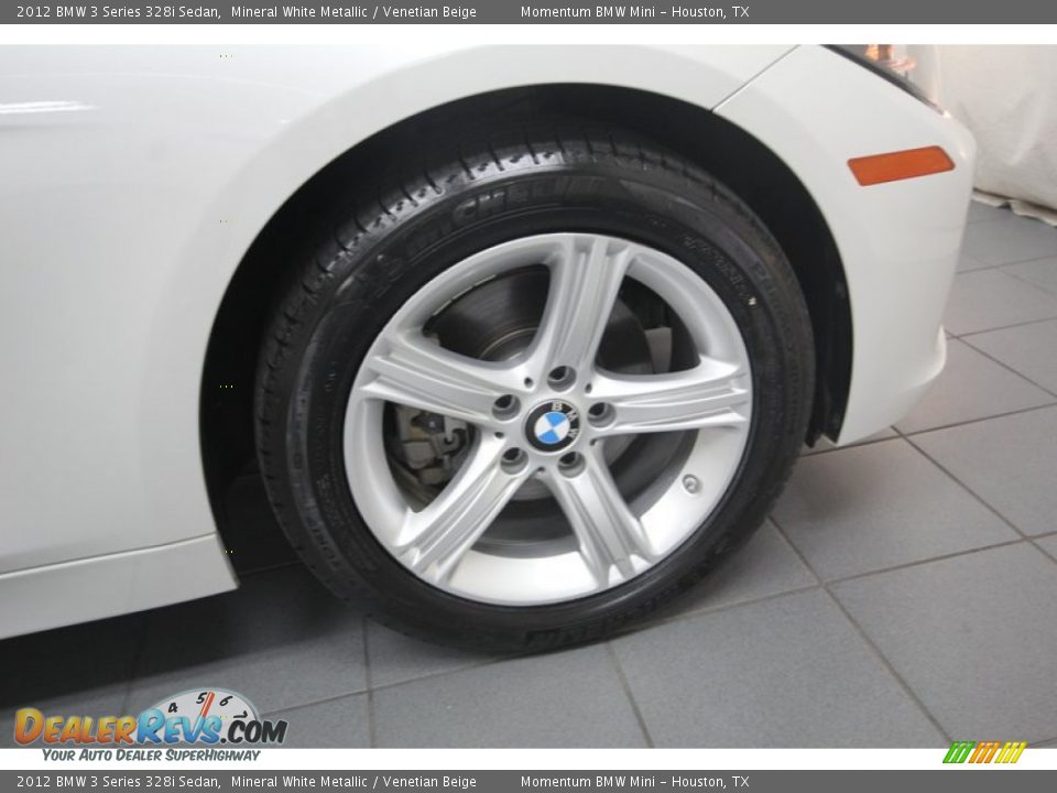 2012 BMW 3 Series 328i Sedan Mineral White Metallic / Venetian Beige Photo #10