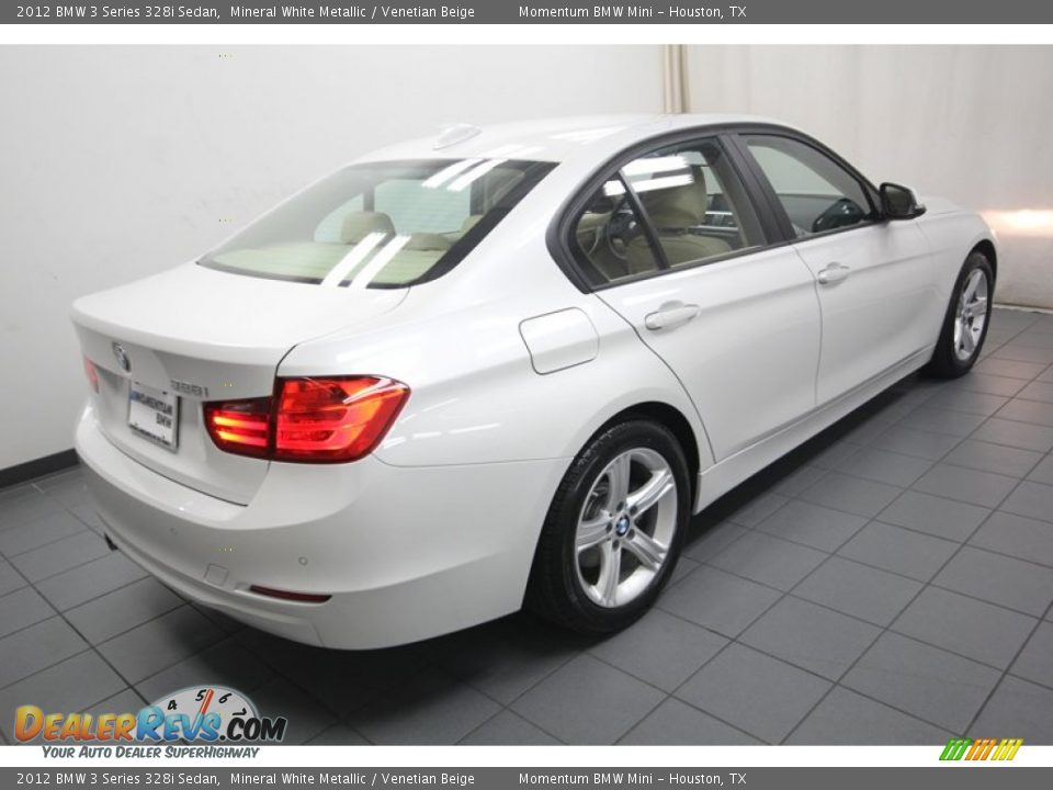 2012 BMW 3 Series 328i Sedan Mineral White Metallic / Venetian Beige Photo #11