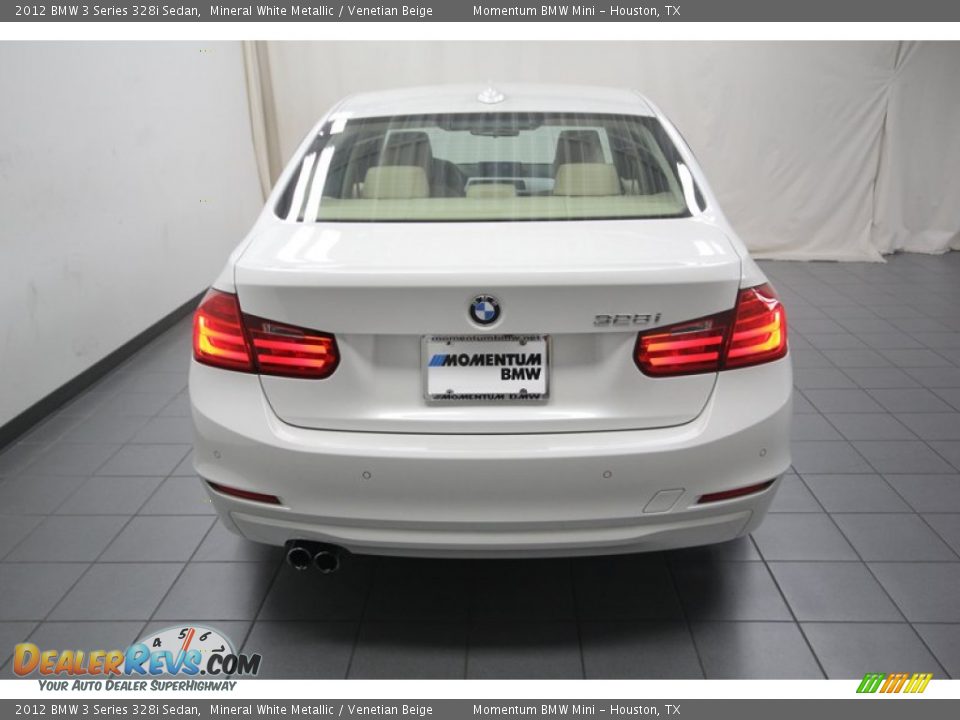 2012 BMW 3 Series 328i Sedan Mineral White Metallic / Venetian Beige Photo #12