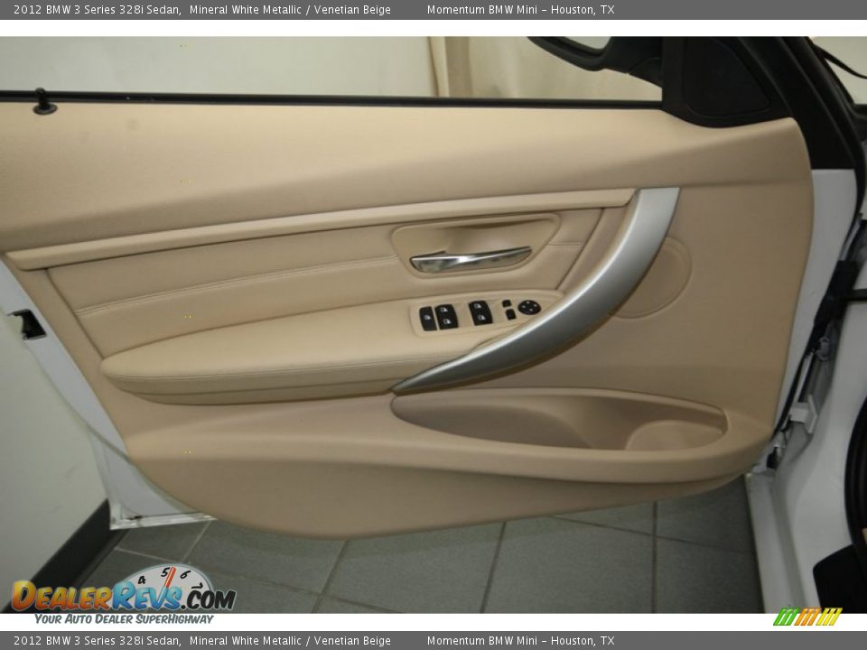 2012 BMW 3 Series 328i Sedan Mineral White Metallic / Venetian Beige Photo #15
