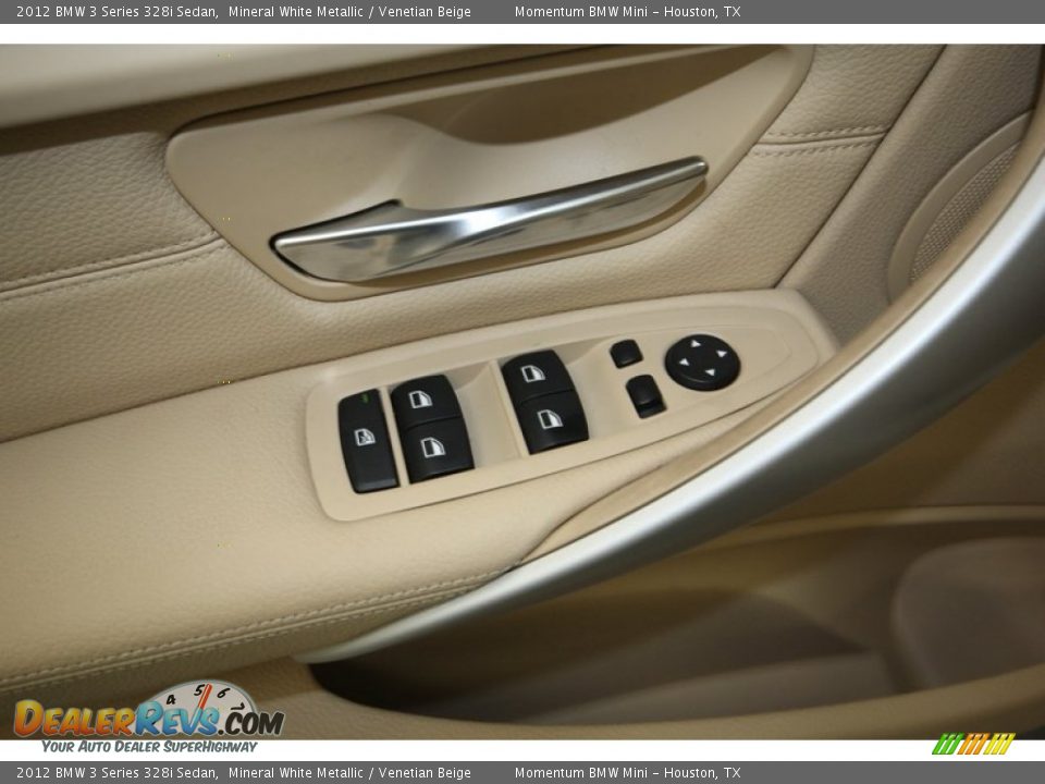 2012 BMW 3 Series 328i Sedan Mineral White Metallic / Venetian Beige Photo #16