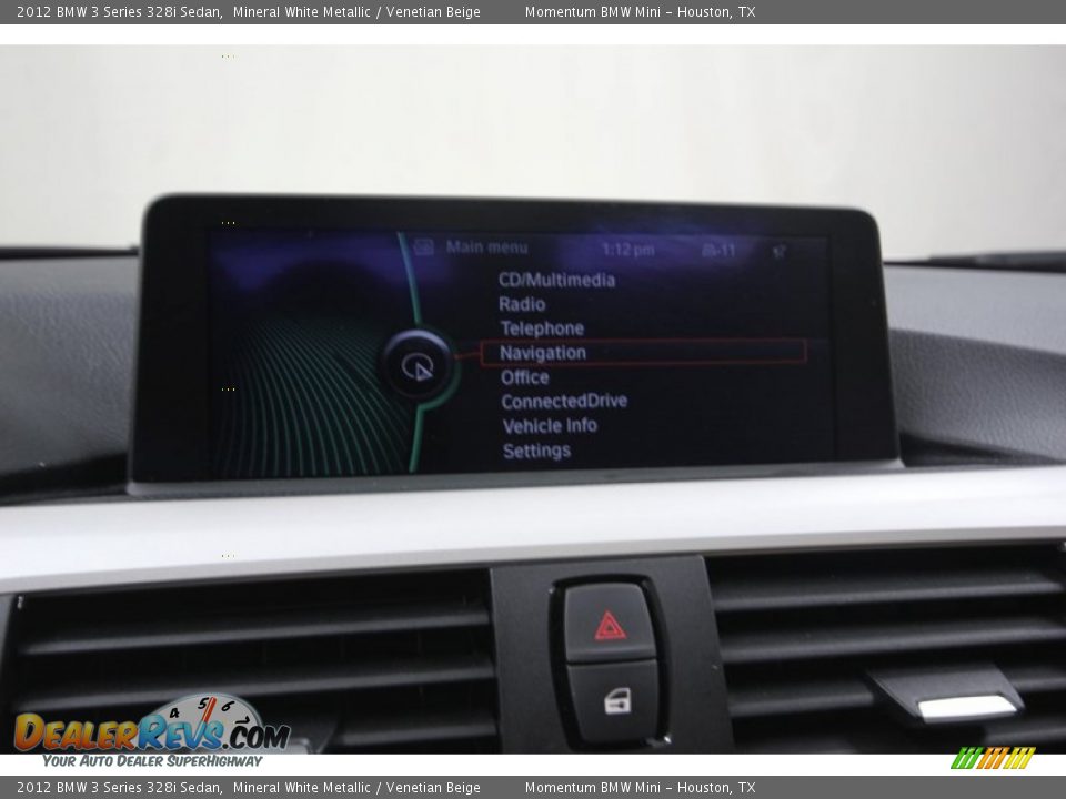 2012 BMW 3 Series 328i Sedan Mineral White Metallic / Venetian Beige Photo #21