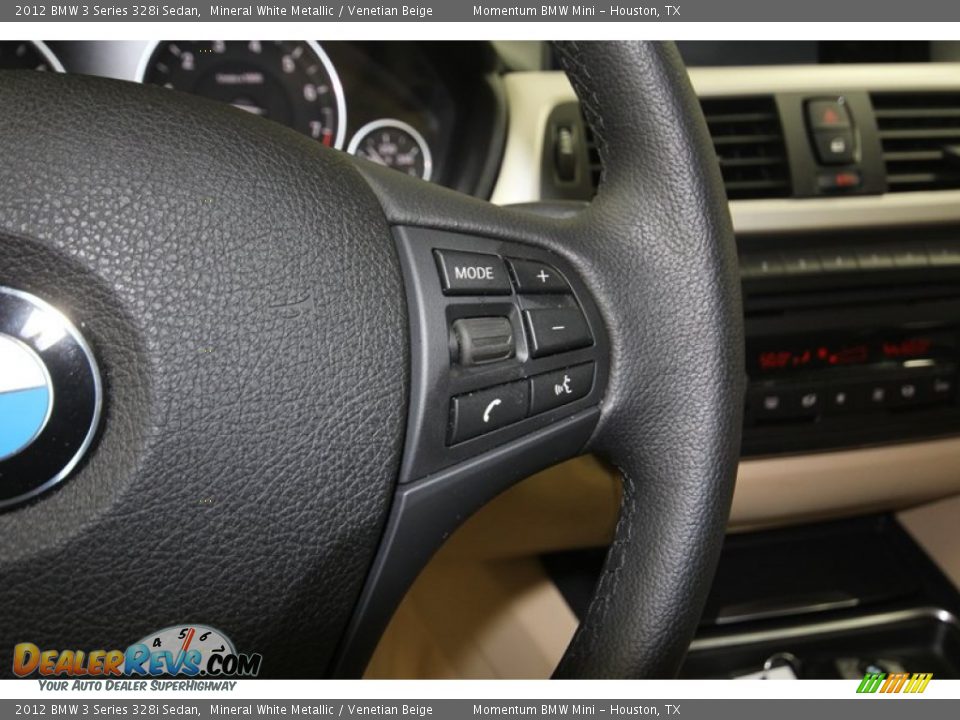 2012 BMW 3 Series 328i Sedan Mineral White Metallic / Venetian Beige Photo #28