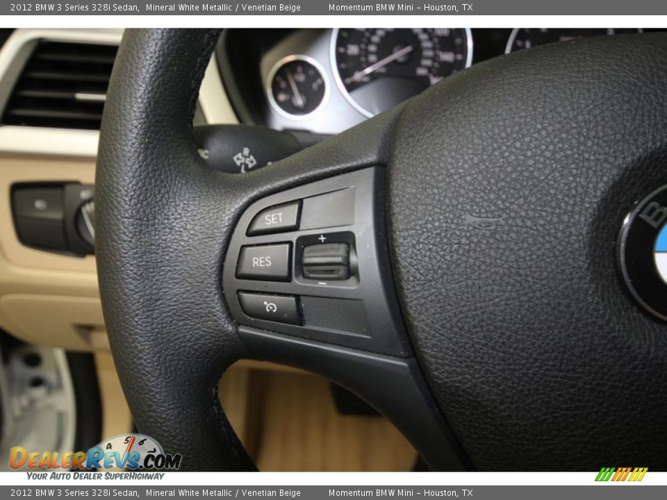 2012 BMW 3 Series 328i Sedan Mineral White Metallic / Venetian Beige Photo #29