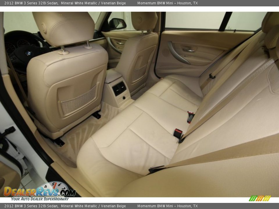 2012 BMW 3 Series 328i Sedan Mineral White Metallic / Venetian Beige Photo #30