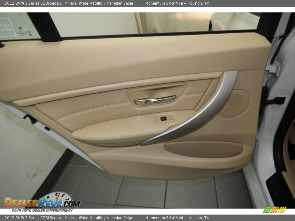 2012 BMW 3 Series 328i Sedan Mineral White Metallic / Venetian Beige Photo #31