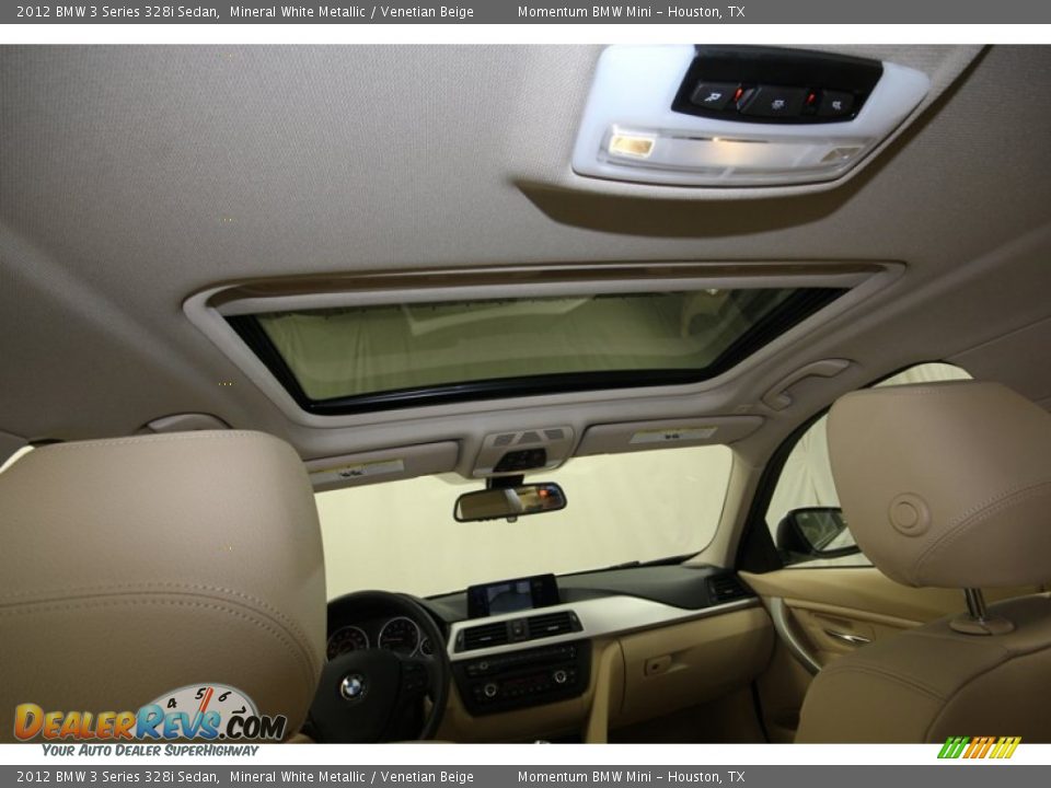 2012 BMW 3 Series 328i Sedan Mineral White Metallic / Venetian Beige Photo #34
