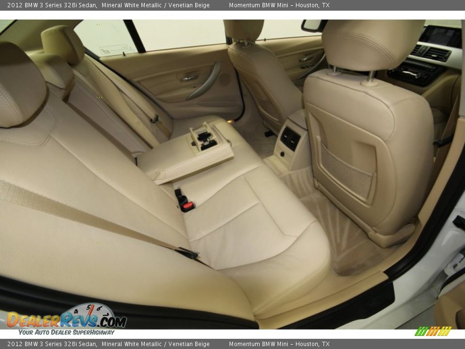2012 BMW 3 Series 328i Sedan Mineral White Metallic / Venetian Beige Photo #36