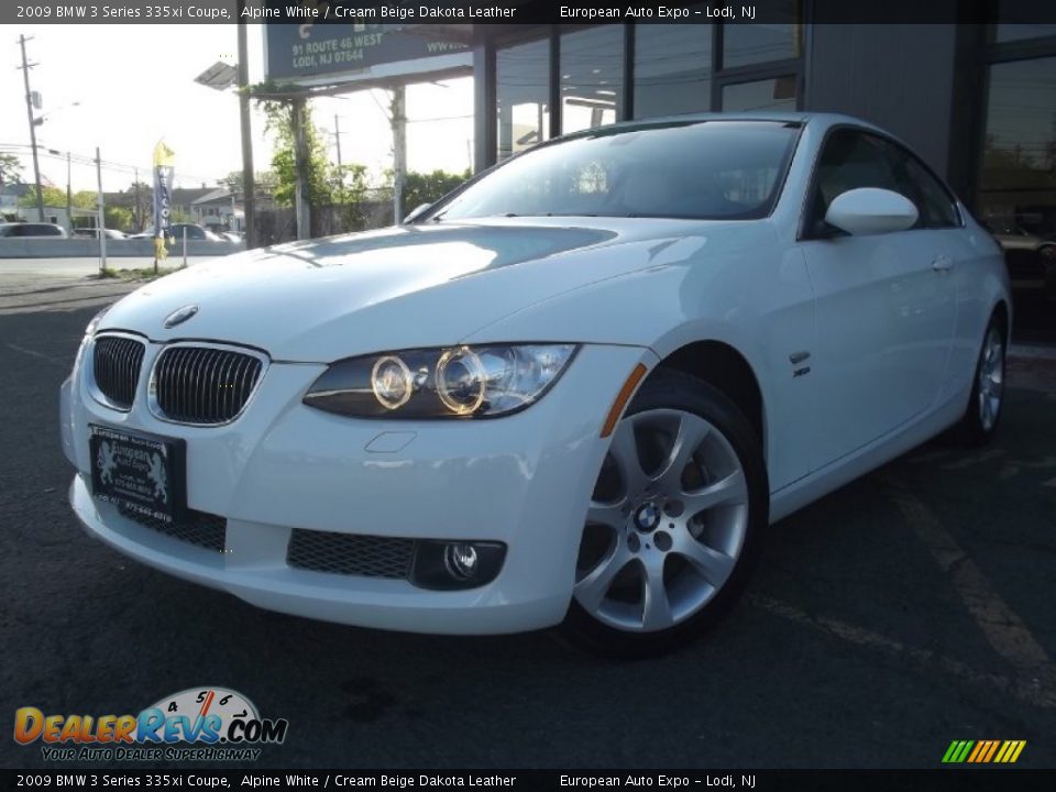 2009 BMW 3 Series 335xi Coupe Alpine White / Cream Beige Dakota Leather Photo #1